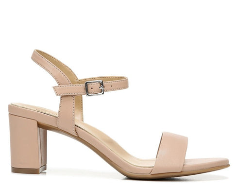 Naturalizer Womens Bristol Block Heel Dre Barely Nude Faux Leather 8.5W