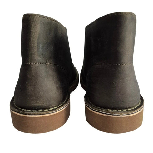 Clarks Men Bushacre 2 Olive Oily Leather US 9 M Green Chukka Boots