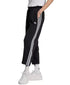 adidas Women's 3-Stripes Open Hem Fleece Joggers Black White S