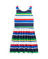 Polo Ralph Lauren Big Girls Striped Jersey Dress Blue Multi Size XL (16)