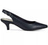 Easy Street Faye Slingback Kitten-Heel Pumps Navy Solid Pointed Toe 12M