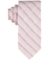 Calvin Klein Mens Regular Fit Tie Necktie One Size Pink Creme Plaid