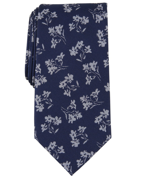 Michael Kors Men's Classic Floral Tie Navy