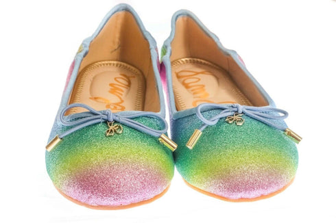 Sam Edelman Rainbow Ombre Felicia Ballet Classic Flat Girl's US Size 12 youth