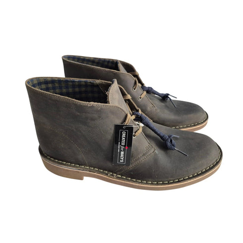 Clarks Men Bushacre 2 Olive Oily Leather US 9 M Green Chukka Boots