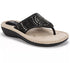 Cliffs by White Mountain Women's Cienna Thong Sandals Black Fabric 9.5M