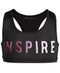 Ideology Big Girls Plus-Size Inspire-Print Sports Bra Black Size 12 Plus