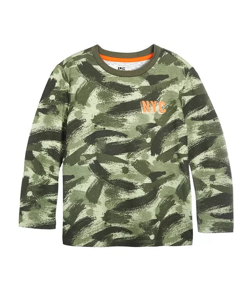 EPIC THREADS Little Boys Long Sleeve Camo T-shirt Eucalyptus (Green) Size 6