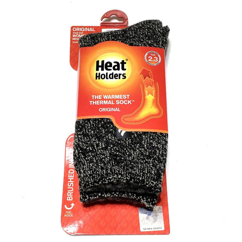 Heat Holders Unisex Womens 5-9 Men's 4-8 HHW07648 Black/L Grey 2.3 Thermal Socks