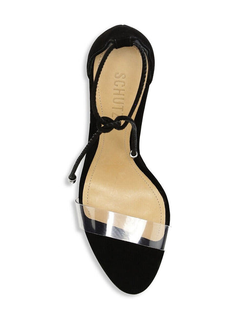 SCHUTZ Women's Josseana Open Toe Nubuck High-Heel Sandals Black Size 9B