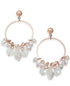I.N.C. Rose Gold-Tone Shaky Bead Hoop Drop Earrings