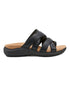 Easy Spirit Women's Westly Strappy Slip-On Sandals Black Size 9.5W
