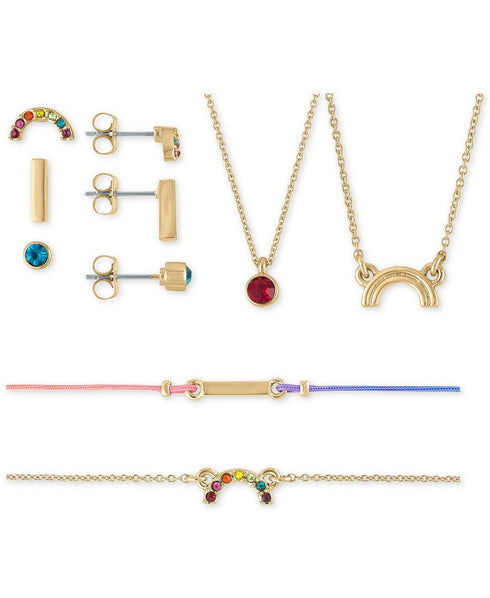 RACHEL Roy Rainbow Stud Earrings, Pendant Necklace & Bracelet 7 days Adornment