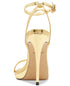 ALDO Women's Kat Two-Piece Platform Dress Sandals Gold Metallic Size 8M