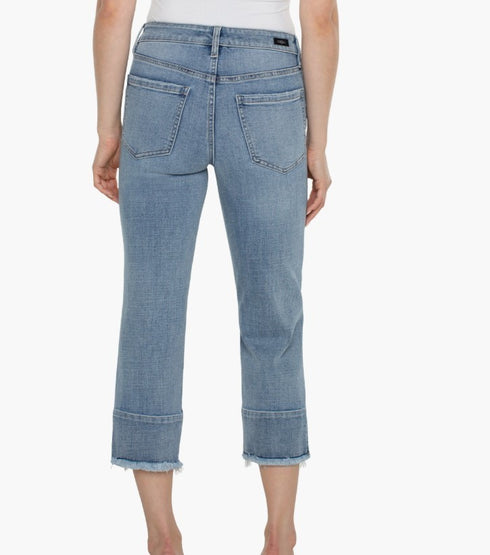Liverpool Los Angeles Liv Frayed Split Hem Jeans Wolfbrook Size 0