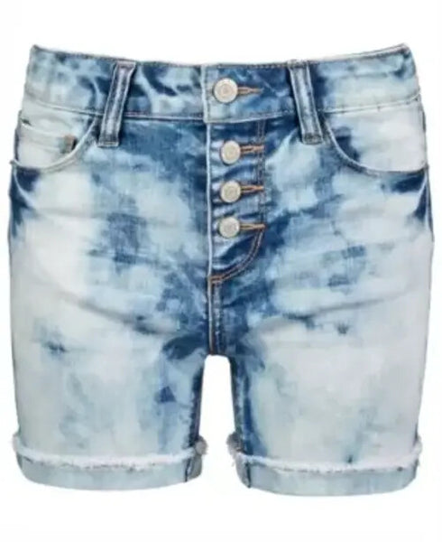 Imperial Star Big Girls Cloudy-Wash Denim Shorts Size 16