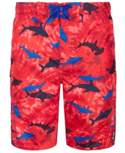 Laguna Big Boys Shark-Print Swim Trunks Size XL (18/20)