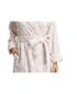 Ink + Ivy Women's Pink Long Sleeve Embossed Belted Robe Size M