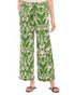 Karen Kane Women's Printed Drawstring Pants Greent Print XL