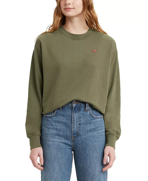 LEVI'S Juniors' Crewneck Sweatshirt Green Size Medium