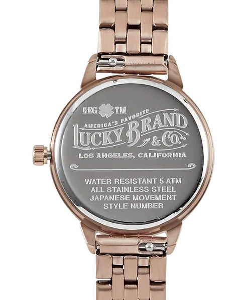Lucky Brand Women's Torrey Mini Rose Gold-Tone Stainless Steel Watch 28mm $145