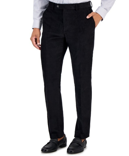 Tommy Hilfiger Men's Modern-Fit Solid Corduroy Pants Black Size 36x32