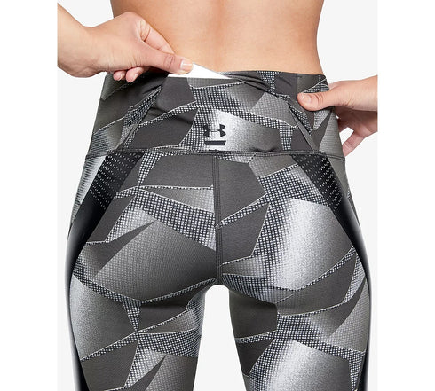 Under Armour Perpetual Powerprint Black Gray Compression Leggings Womens Size XS