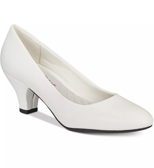 Easy Street Fabulous Pumps Round Toe Solid Slip On White 7.5W