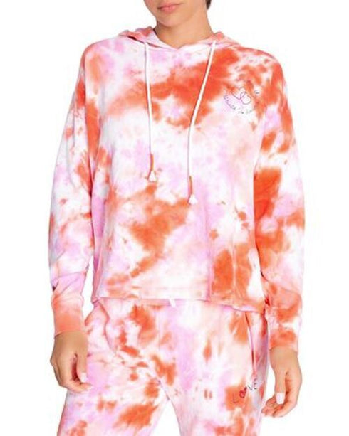 Pj Salvage Womens Daydream Tie Dye Hoodie Size X-Large - Red