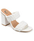 Journee Collection Women's Melissa Woven Sandals White 9.5W