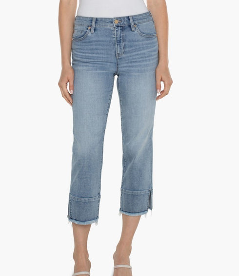 Liverpool Los Angeles Liv Frayed Split Hem Jeans Wolfbrook Size 0