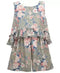 Bonnie Jean Big Girls Printed Bubble Crepe Romper Popover Top & Bow Back Size 7