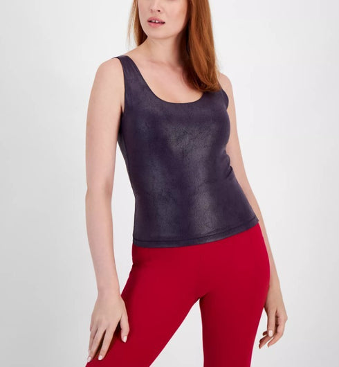ID Ideology Women's Metallic Tank Top Regal Plum L