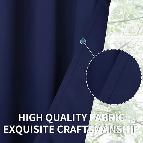 Room Essentials Darkening Curtain Panel 42 W x 84 L Navy Blue - Blocks 98% Light