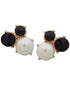 Anne Klein Gold-Tone Stone & Imitation Pearl Cluster Clip-On Stud Earrings