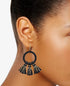 INC Gold-Tone Velvet Hoop & Tassel Drop Earrings