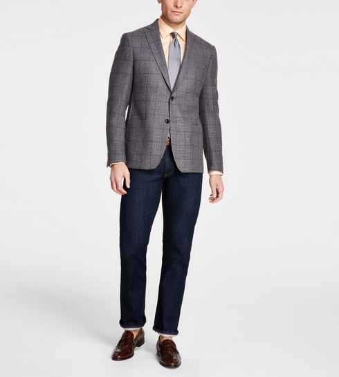 Michael Kors Men's Classic Fit Wool Blend Sport Coats Gray Tan Size 42L