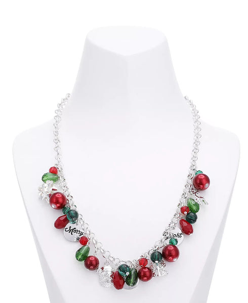 HOLIDAY LANE Silver-Tone Garland Statement Necklace, 18" + 3" ext