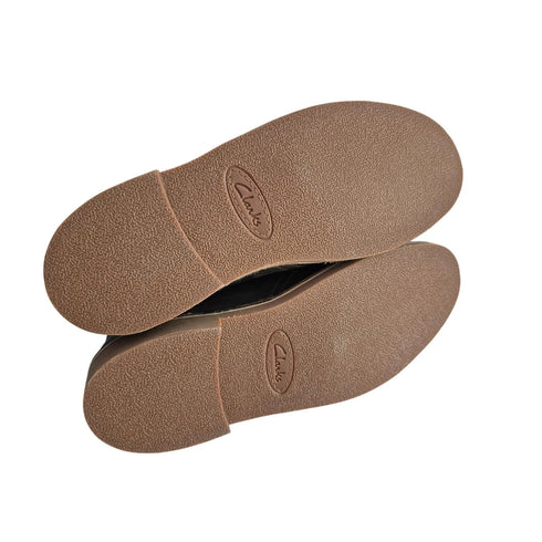 Clarks Men Bushacre 2 Olive Oily Leather US 9 M Green Chukka Boots