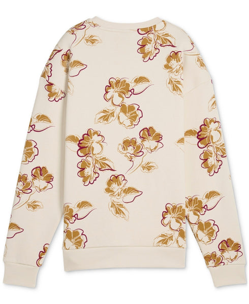 Puma Women's Essentials Floral Vibes Crewneck Sweatshirt White L