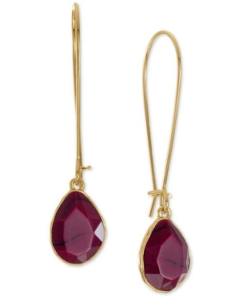 STYLE & CO Stone Linear Drop Earrings Magenta
