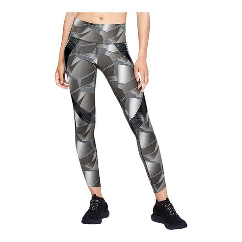 Under Armour Perpetual Powerprint Black Gray Compression Leggings Womens Size XS