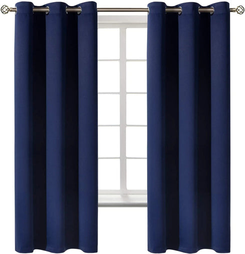 Room Essentials Darkening Curtain Panel 42 W x 84 L Navy Blue - Blocks 98% Light