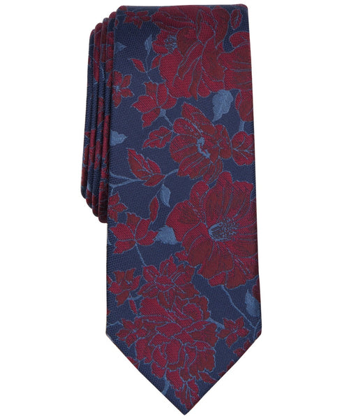 Bar Iii Men's Darlington Floral Tie Burgundy