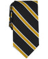 TAYION Mens Regular Fit Tie Necktie One Size Black Gold Striped