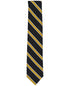 TAYION Mens Regular Fit Tie Necktie One Size Black Gold Striped