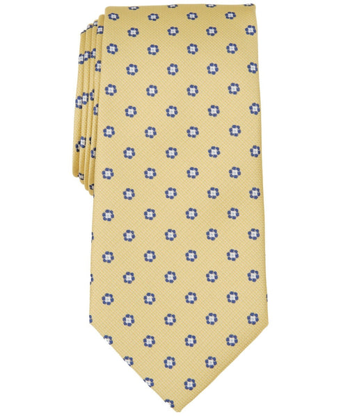 Club Room Men's Burnell Classic Floral Neat Tie Yellow