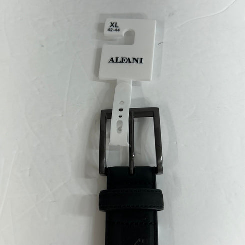 Alfani Saffiano Belt Mens XL 42-44 Black Faux Leather