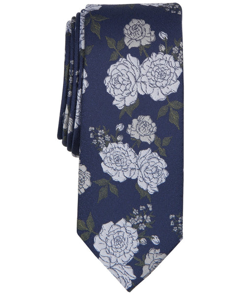 Bar Iii Men's Shiloh Floral Tie Silver One Size
