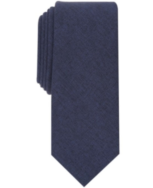 Bar Iii Men's Morden Solid Slim Tie Navy